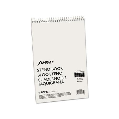 Steno Books, Gregg Rule, Tan Cover, 6 X 9, 80 Green Tint Sheets
