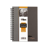 Royale Wirebound Business Notebook, College, Black-gray, 8.25 X 5.88, 96 Sheets