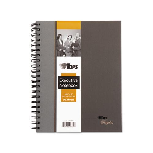 Royale Wirebound Business Notebook, College, Black-gray, 10.5 X 8, 96 Sheets