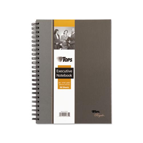 Royale Wirebound Business Notebook, College, Black-gray, 11.75 X 8.25, 96 Sheets
