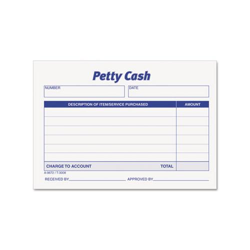 Received Of Petty Cash Slips, 3 1-2 X 5, 50-pad, 12-pack