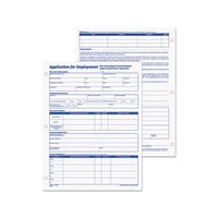 Employee Application Form, 8 3-8 X 11, 50-pad, 2-pack