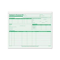 Employee's Record File Folders, Straight Tab, Letter Size, Green, 20-pack