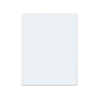 Quadrille Pads, 4 Sq-in Quadrille Rule, 8.5 X 11, White, 50 Sheets