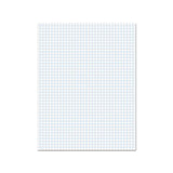 Quadrille Pads, 4 Sq-in Quadrille Rule, 8.5 X 11, White, 50 Sheets