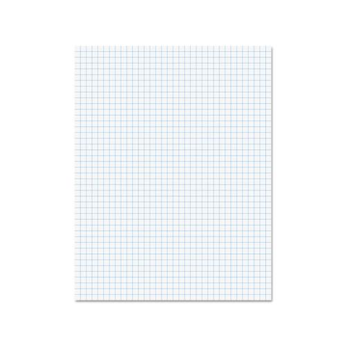 Quadrille Pads, 4 Sq-in Quadrille Rule, 8.5 X 11, White, 50 Sheets