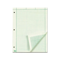 Engineering Computation Pads, 5 Sq-in Quadrille Rule, 8.5 X 11, Green Tint, 100 Sheets