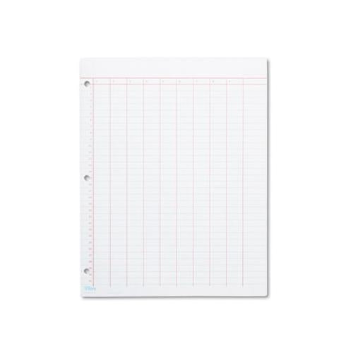 Data Pad W-numbered Column Headings, 11 X 8.5, White, 50 Sheets