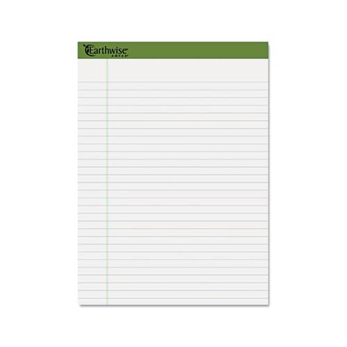 Earthwise By Oxford Recycled Pad, Legal Rule, 8.5 X 11.75, White, 40 Sheets, 4-pack