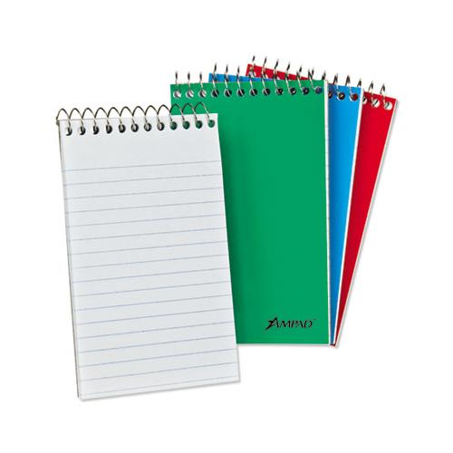 Memo Books, Narrow Rule, 6 X 4, White, 40 Sheets, 3-pack