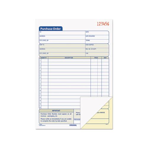 Purchase Order Book, 5 9-16 X 8 7-16, Two-part Carbonless, 50 Sets-book