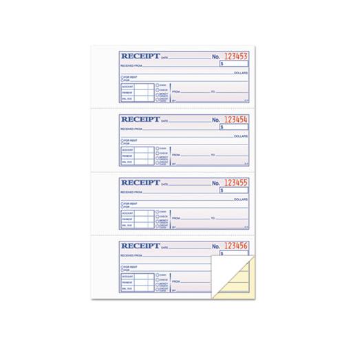 Money And Rent Receipt Books, 2-3-4 X 7 1-8, Two-part Carbonless, 200 Sets-book