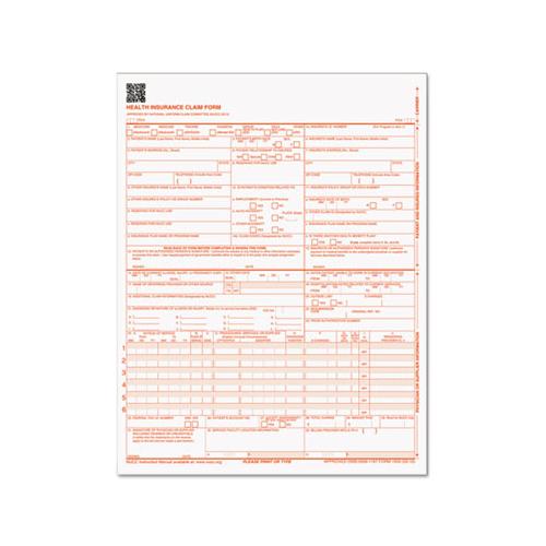 Centers For Medicare And Medicaid Services Claim Forms, Cms1500-hcfa1500, 8 1-2 X 11, 500 Forms-pack