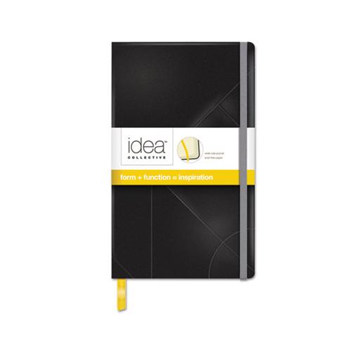 Idea Collective Journal, 1 Subject, Wide-legal Rule, Black Cover, 8.25 X 5, 120 Sheets