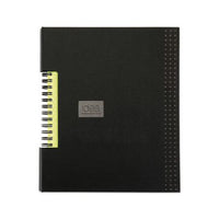 Idea Collective Professional Wirebound Hardcover Notebook, 5 7-8 X 8 1-4, Black