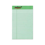 Prism + Writing Pads, Narrow Rule, 5 X 8, Pastel Green, 50 Sheets, 12-pack