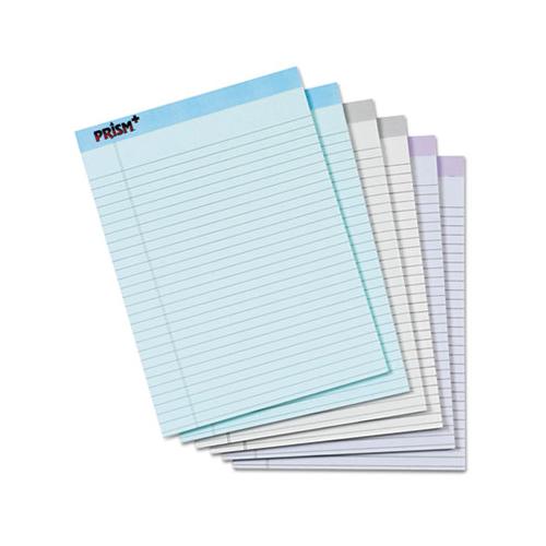 Prism + Colored Writing Pad, Wide-legal Rule, 8.5 X 11.75, Assorted Pastel Sheet Colors, 50 Sheets, 6-pack