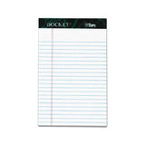 Docket Ruled Perforated Pads, Narrow Rule, 5 X 8, White, 50 Sheets, 6-pack