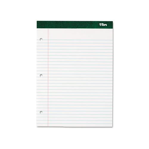 Double Docket Ruled Pads, Wide-legal Rule, 8.5 X 11.75, White, 100 Sheets