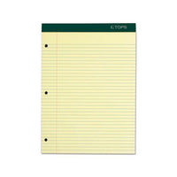Double Docket Ruled Pads, Medium-college Rule, 8.5 X 11.75, Canary, 100 Sheets