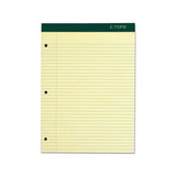 Double Docket Ruled Pads, Medium-college Rule, 8.5 X 11.75, Canary, 100 Sheets
