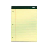 Double Docket Ruled Pads, Wide-legal Rule, 8.5 X 11.75, Canary, 100 Sheets, 6-pack