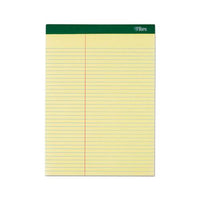 Double Docket Ruled Pads, Pitman Rule, 8.5 X 11.75, Canary, 100 Sheets, 6-pack