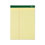 Double Docket Ruled Pads, Pitman Rule, 8.5 X 11.75, Canary, 100 Sheets, 6-pack