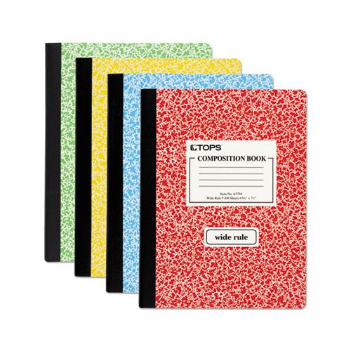 Composition Book, Wide-legal Rule, Assorted Marble Covers, 9.75 X 7.5, 100 Sheets