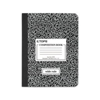 Composition Book, Wide-legal Rule, Black Marble Cover, 9.75 X 7.5, 100 Sheets