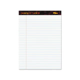 Docket Gold Ruled Perforated Pads, Wide-legal Rule, 8.5 X 11.75, White, 50 Sheets, 12-pack