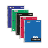 Coil-lock Wirebound Notebooks, 1 Subject, Medium-college Rule, Assorted Color Covers, 11 X 8.5, 100 Sheets