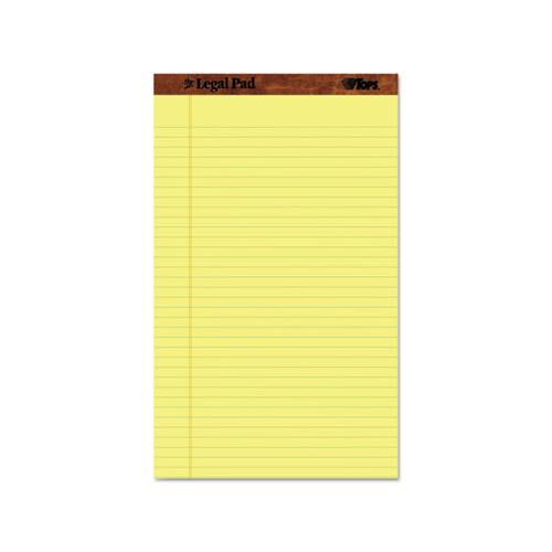 "the Legal Pad" Perforated Pads, Wide-legal Rule, 8.5 X 14, Canary, 50 Sheets, Dozen