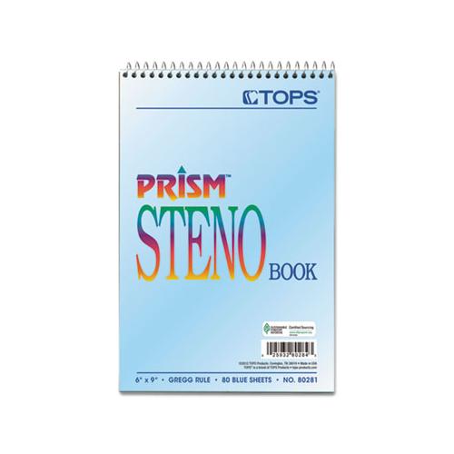 Prism Steno Books, Gregg Rule, 6 X 9, Blue, 80 Sheets, 4-pack