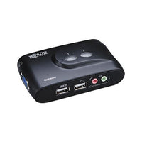 Compact Usb Kvm Switch With Audio And Cable, 2 Ports