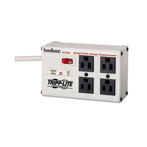 Isobar Surge Protector, 4 Outlets, 6 Ft Cord, 3330 Joules, Diagnostic Leds