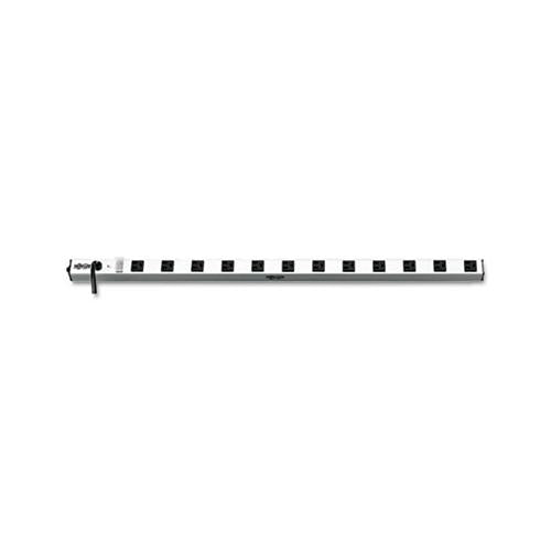 Vertical Power Strip, 12 Outlets, 15 Ft Cord, 36" Length