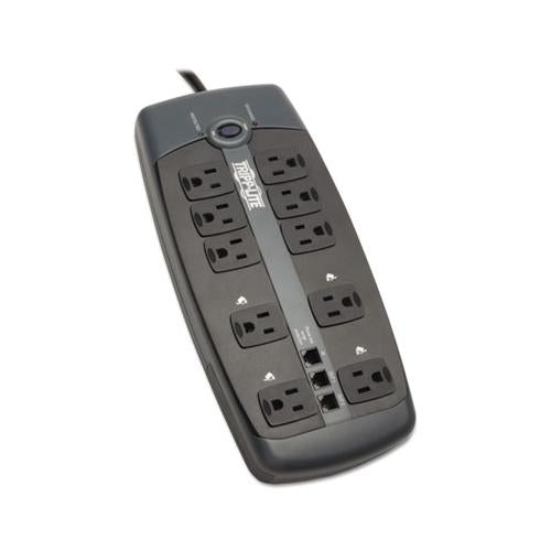 Protect It! Surge Protector, 10 Outlets, 8 Ft Cord, 2395 Joules, Black