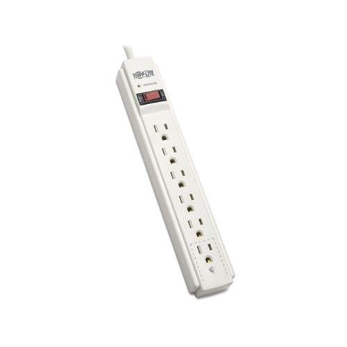 Protect It! Surge Protector, 6 Outlets, 6 Ft Cord, 790 Joules, Light Gray