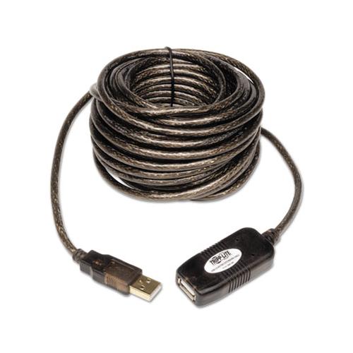 Usb 2.0 Active Extension Cable, A To A (m-f), 16 Ft., Black