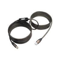 Usb 2.0 Active Repeater Cable, A To B (m-m), 25 Ft., Black