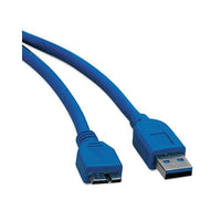 Usb 3.0 Superspeed Device Cable (a To Micro-b M-m), 3 Ft., Blue