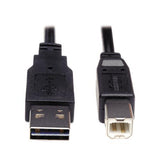 Universal Reversible Usb 2.0 Cable, Reversible A To B (m-m), 6 Ft., Black