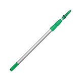 Opti-loc Aluminum Extension Pole, 14ft, Three Sections, Green-silver