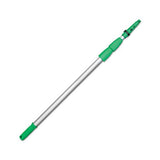 Opti-loc Aluminum Extension Pole, 18ft, Three Sections, Green-silver