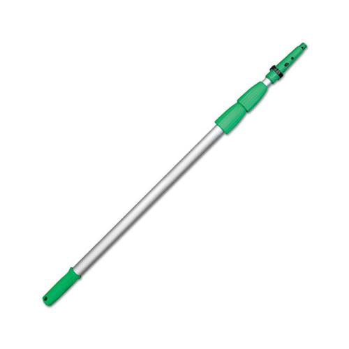 Opti-loc Aluminum Extension Pole, 18ft, Three Sections, Green-silver