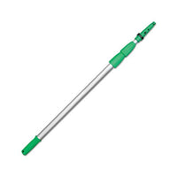 Opti-loc Aluminum Extension Pole, 20 Ft, Three Sections, Green-silver