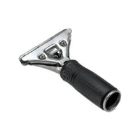 Pro Stainless Steel Squeegee Handle, Rubber Grip, Black-steel, Screw Clamp