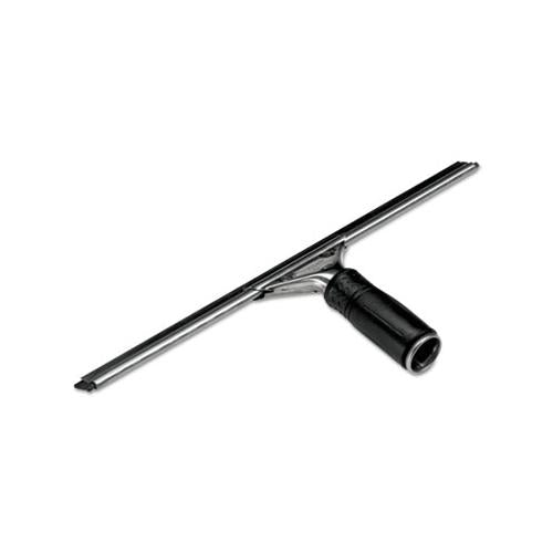 Pro Stainless Steel Window Squeegee, 18" Wide Blade, Black Rubber