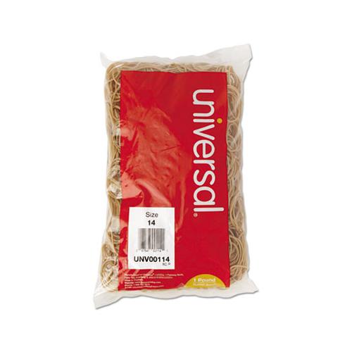 Rubber Bands, Size 14, 0.04" Gauge, Beige, 1 Lb Box, 2,200-pack